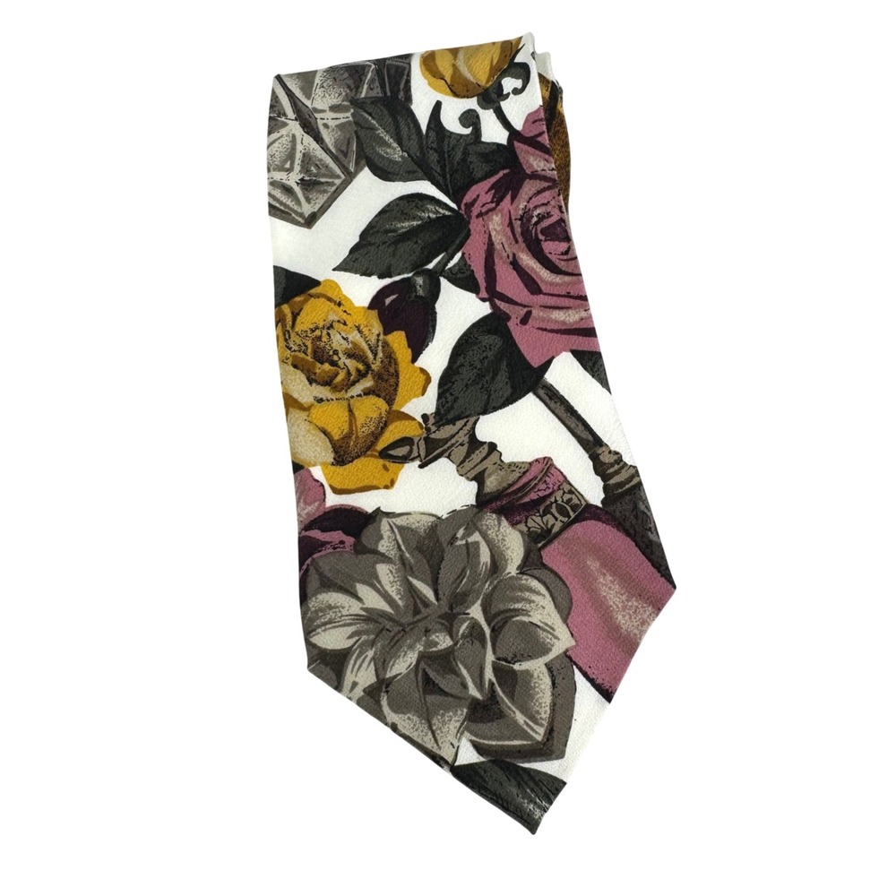 Vintage Express Floral silk‎ tie